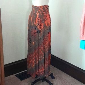 Tie dye maxi skirt